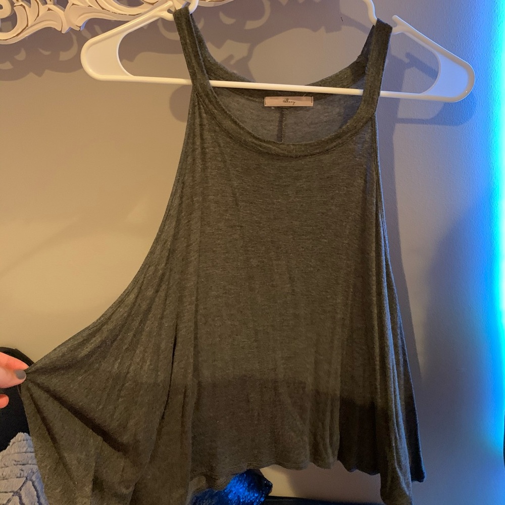 Grey halter blouse